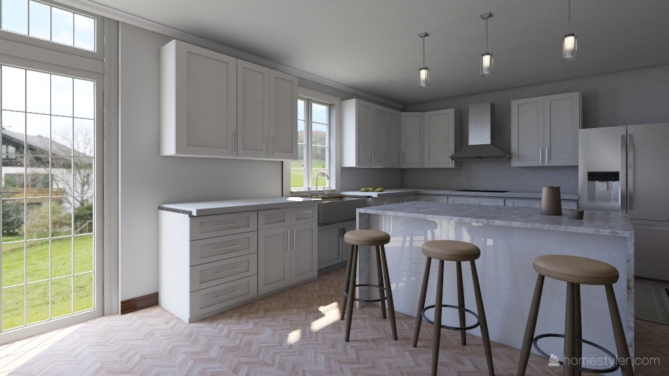 Example of a transitional home design design in Toronto