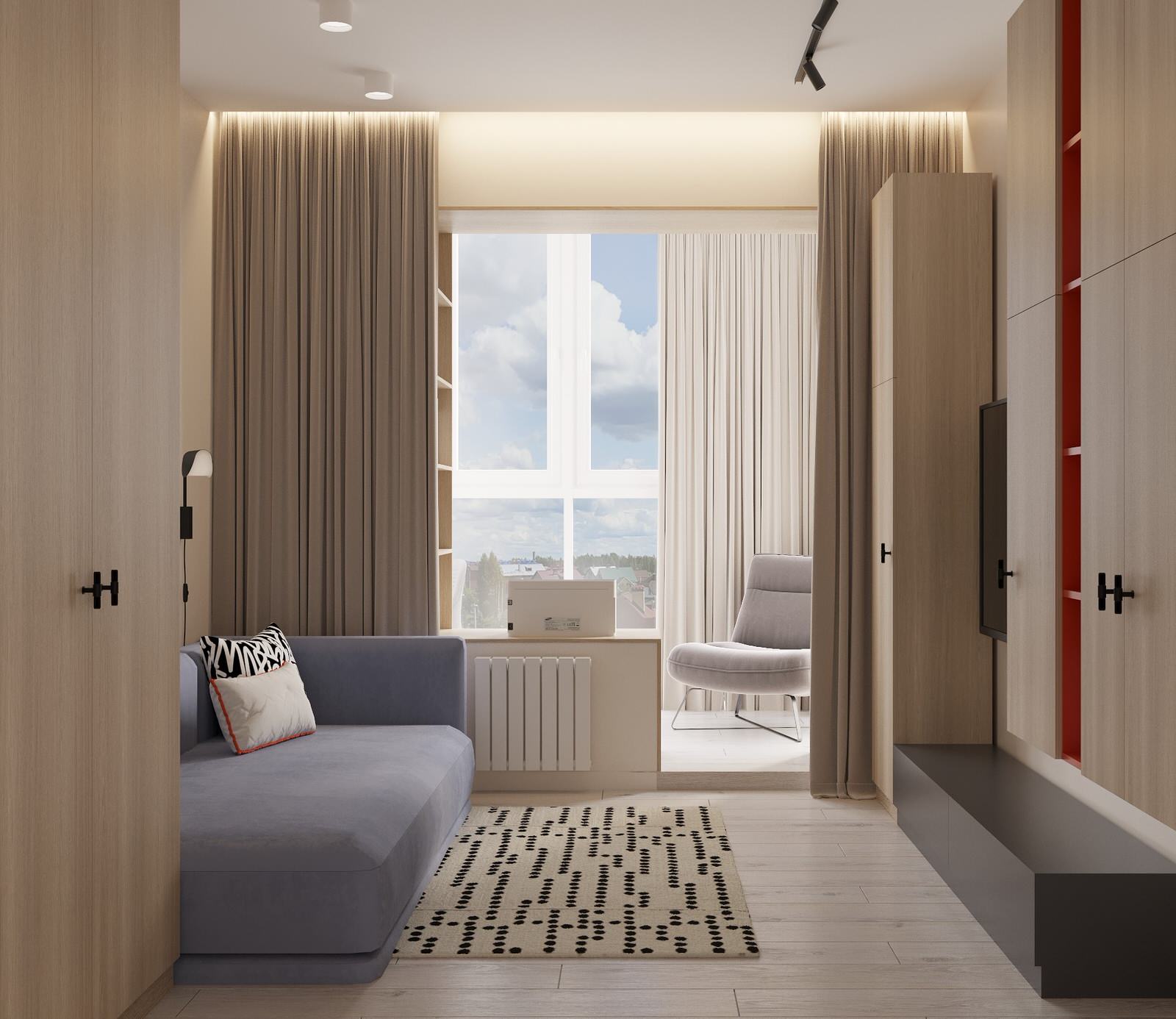 Проект квартиры, площадью 88 кв. м в п. Ганино