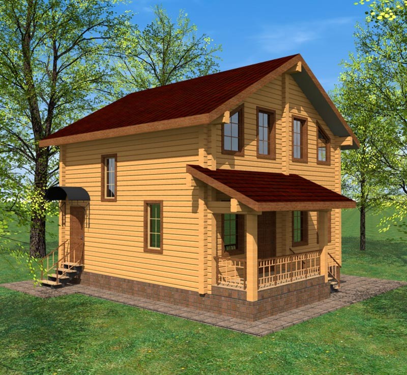Проекты домов от 95 до 110 кв.м. из клееного бруса