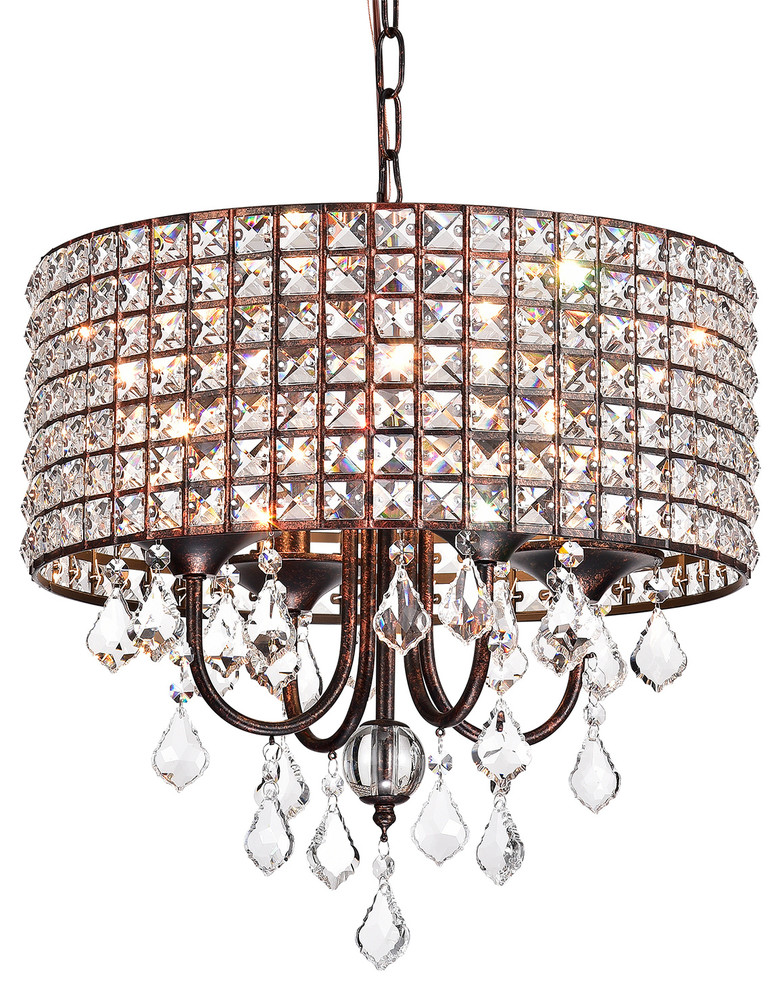 round drum shade chandelier