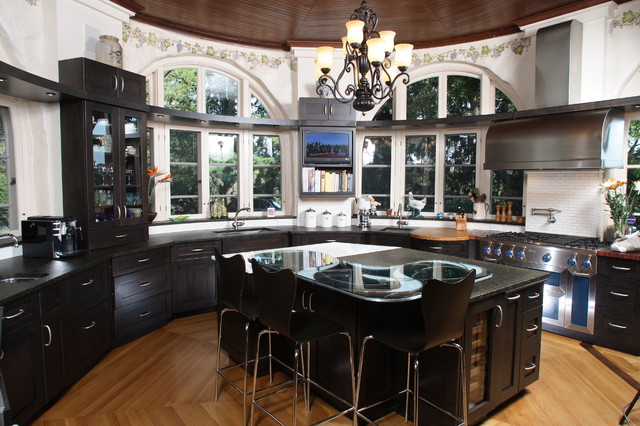 custom kitchen - round room - contemporary - kitchen - philadelphia