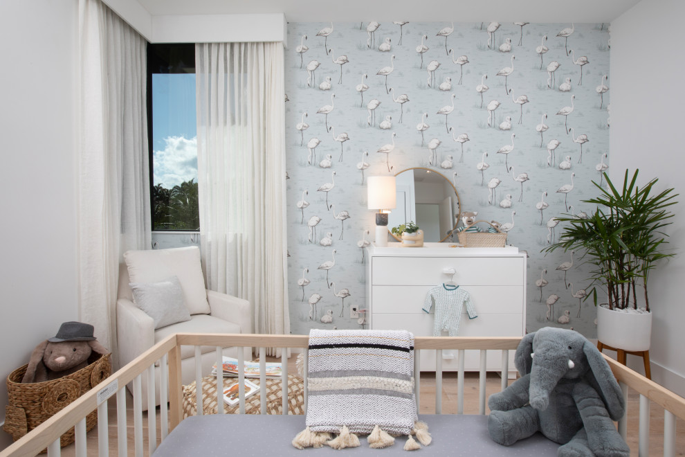 Inspiration for a contemporary nursery in Miami.