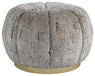Scott Pouf With Stainless Steel Base, Small