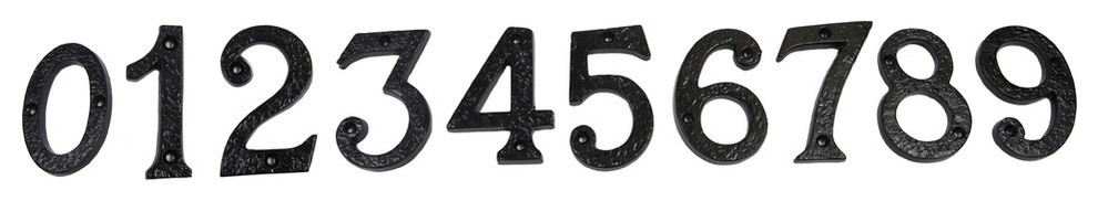 Antique-Style Iron House Numbers, 5