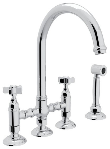 Rohl Italian Kitchen San Julio Double-Spoke Handle Bridge Kitchen ...