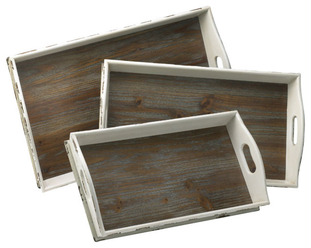 Alder Nesting Trays 3 Piece Set Transitional Serving By Alder Nesting Trays 3 Piece Set