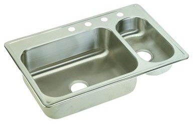 Elkay ESEMR3322R3 Gourmet Elite Double Bowl Sink with Right Small Bowl