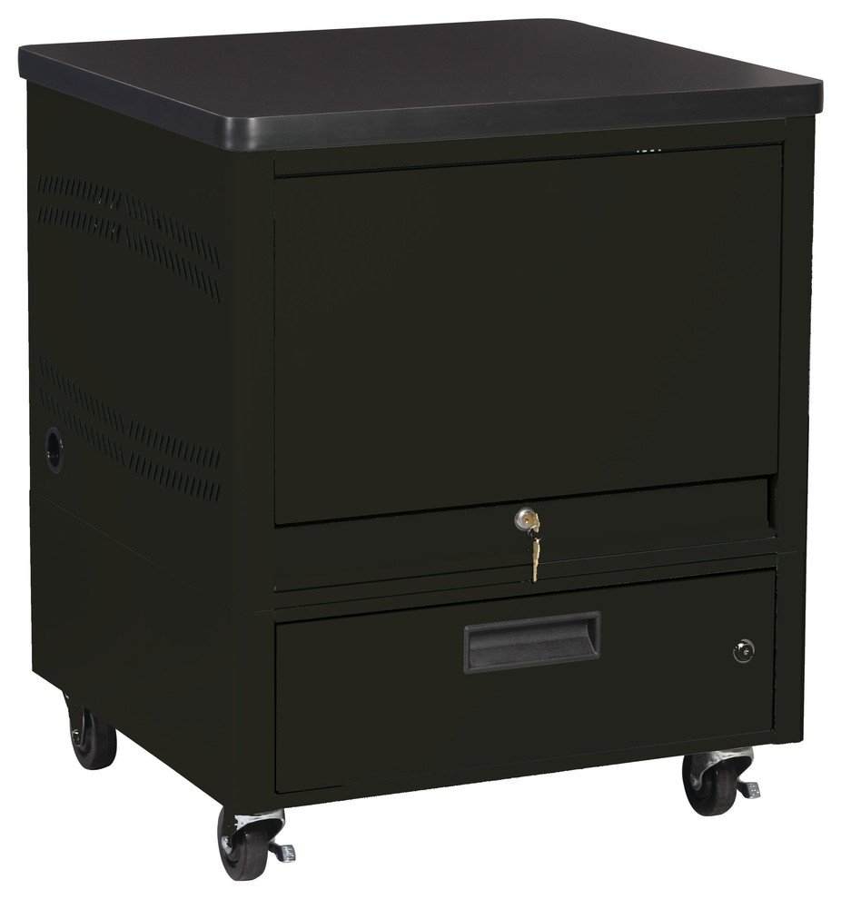 Laptop Depot Cart with 10 Capacity Unit Transitional Office Carts