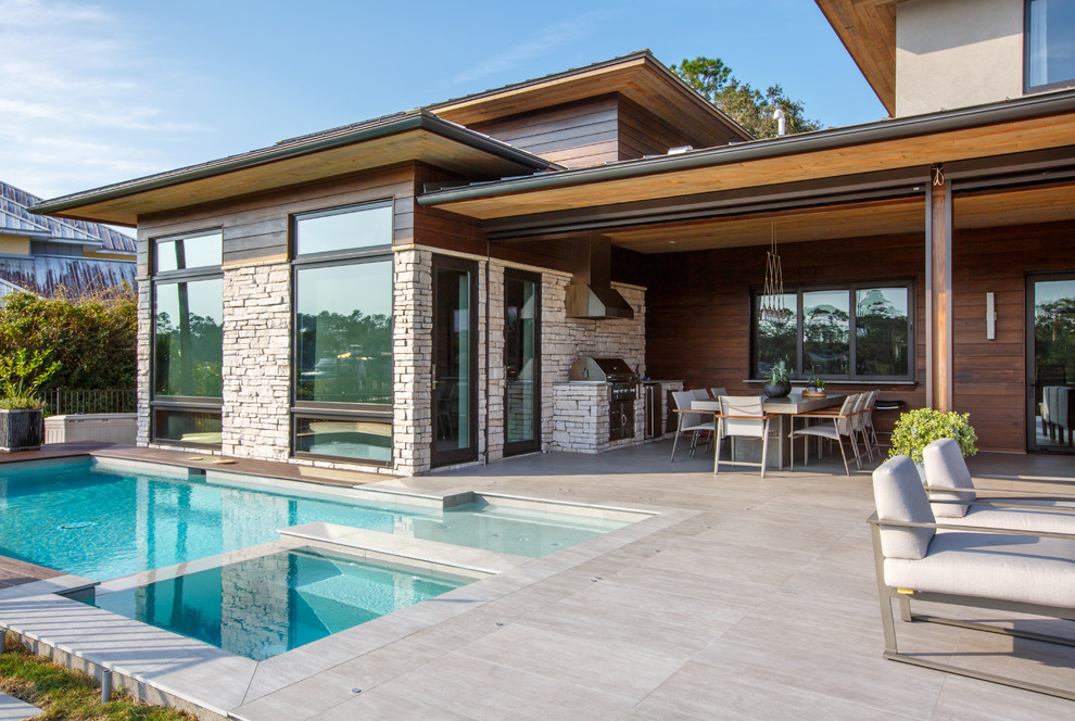 Pool - contemporary pool idea in Jacksonville
