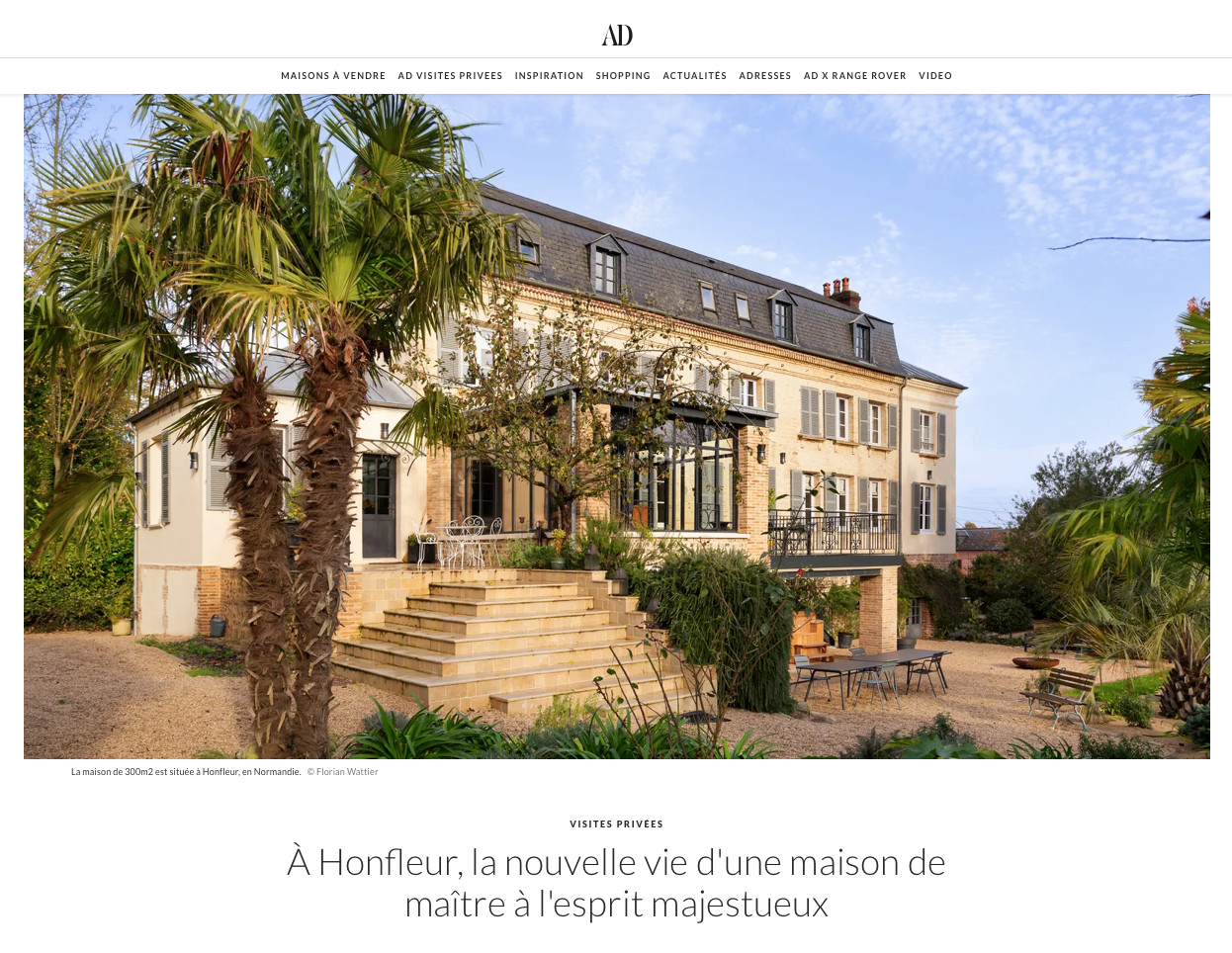 Parution AD Magazine - À Honfleur, la nouvelle vie d'une maison de maître