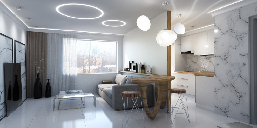 Гостиная и кухня