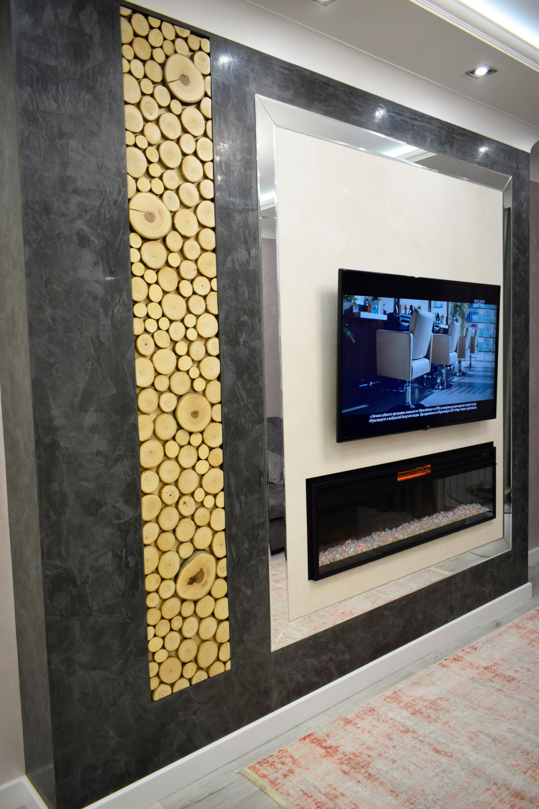 Реализация современной гостиной площадью 25кв.м