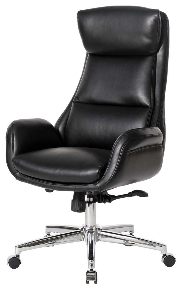MidCentury Modern Air Leatherette Adjustable Swivel High Back Office Contemporary Office