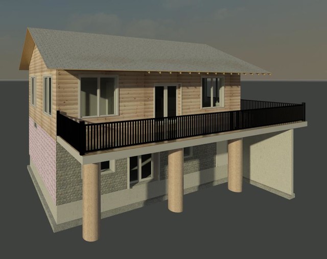 Rustic Cabin Project rustic-rendering