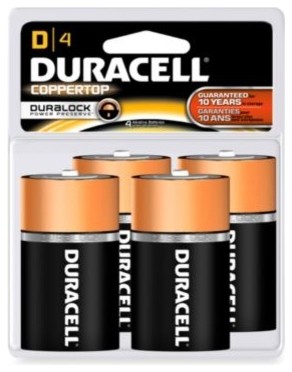 Duracell D Battery (4-Pack)