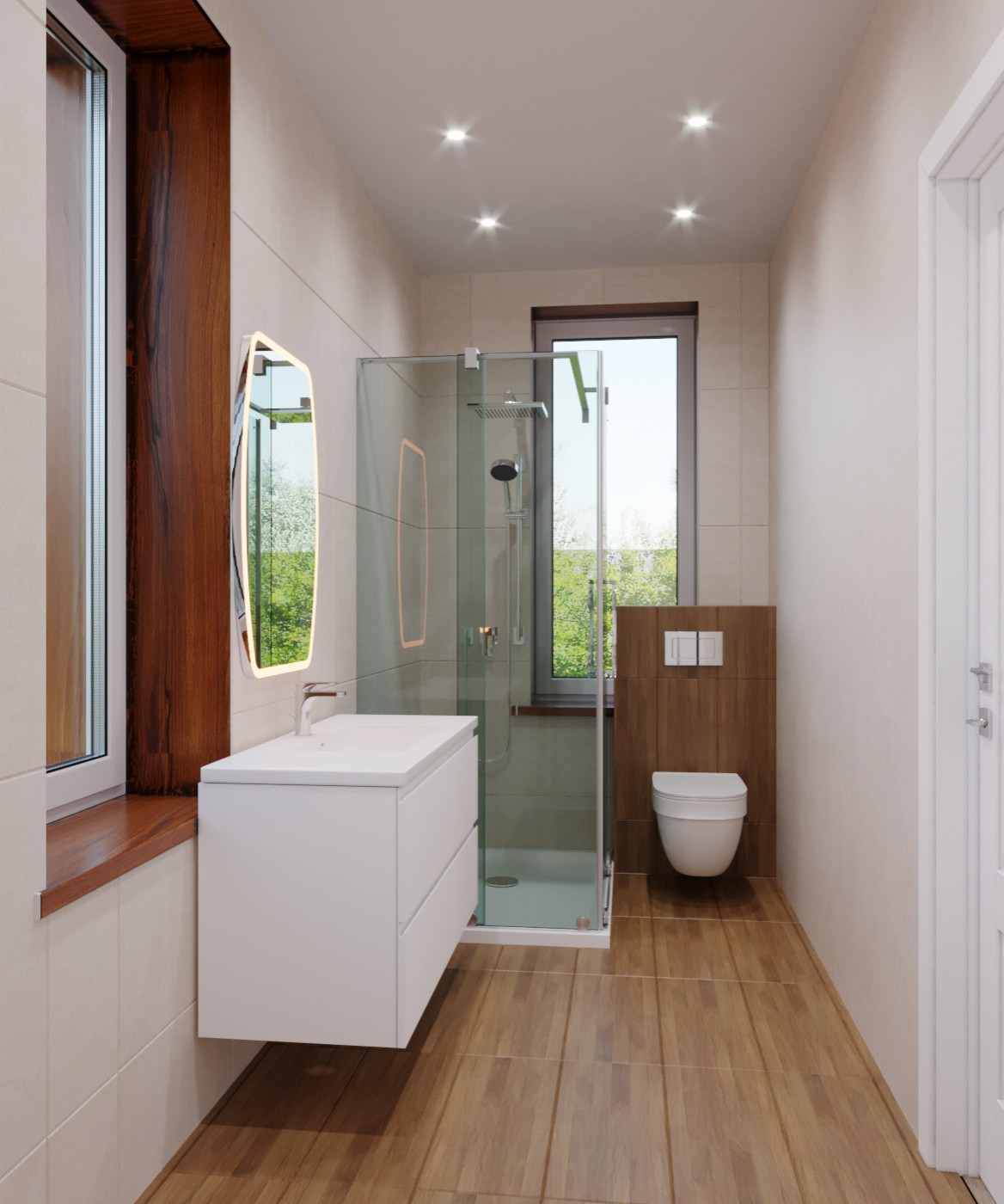 Интерьер в скандинавском стиле 152 м^2. г.Казань