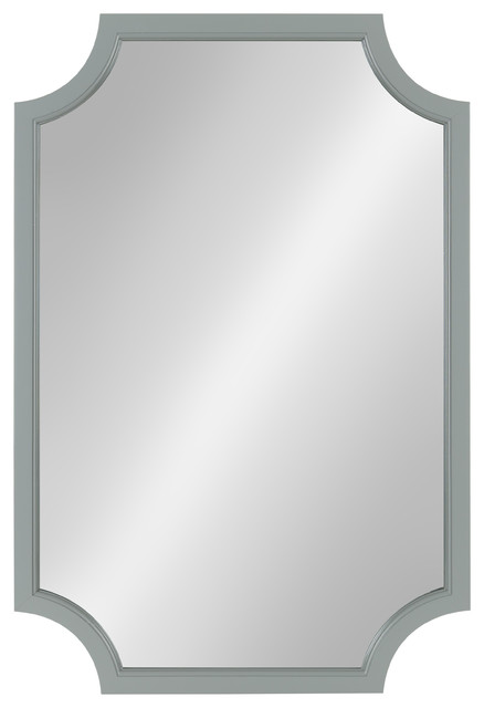 Kate And Laurel Hogan Wood Framed Mirror With Scallop Corners 24 Wood Framed Mirror With Scallop Corners