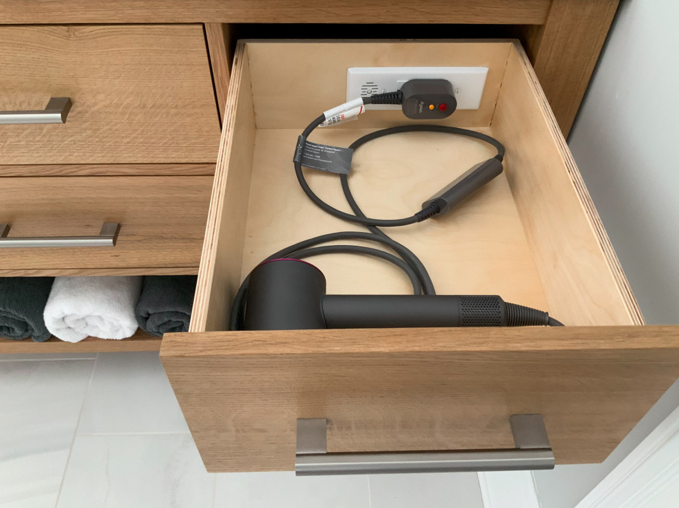 Powered Vanity Drawer Bathroom San Francisco by Docking Drawer