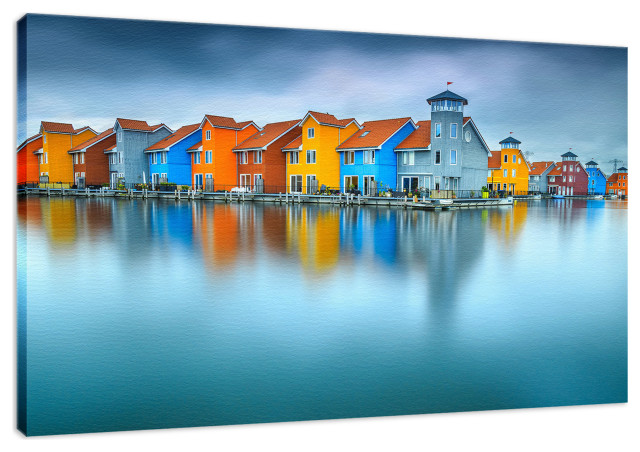 Blue Morning At Waters Edge Groningen Netherlands Fine Art Canvas Prints Beach Style Fine Art Prints By Pi Photography Wall Art Fine Art