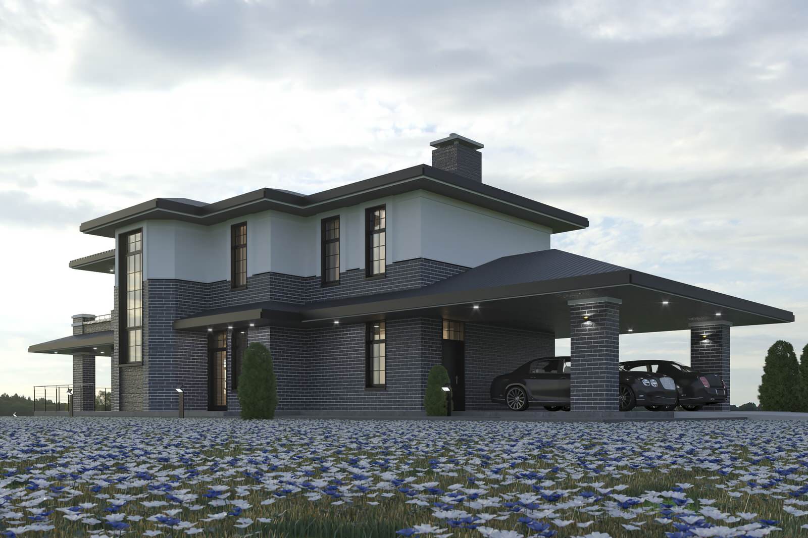 ИНДИВИДУАЛЬНЫЙ ЖИЛОЙ ДОМ Проект создан: 06/2018 Общая площадь: 272,35 м2