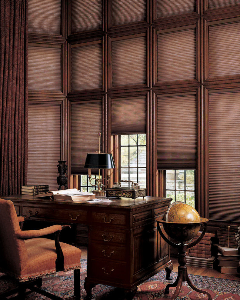 Home office - rustic home office idea in Chicago