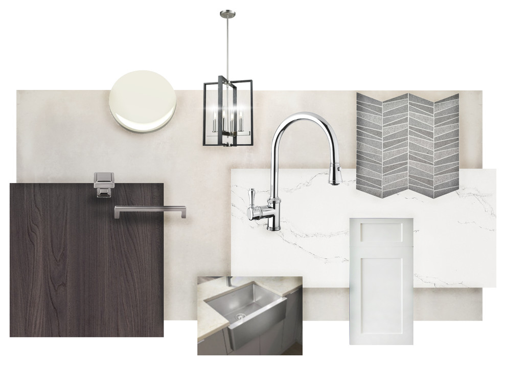 Example of a transitional home design design in Toronto