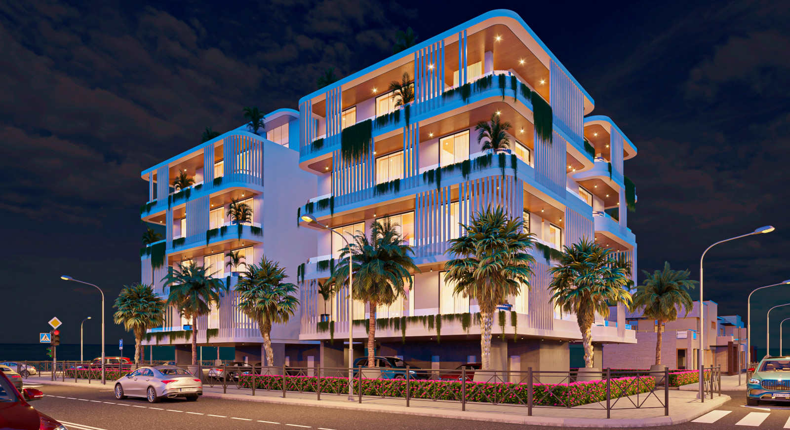 Концепция здания апарт-отеля на о. Кипр для строительной компании evolux