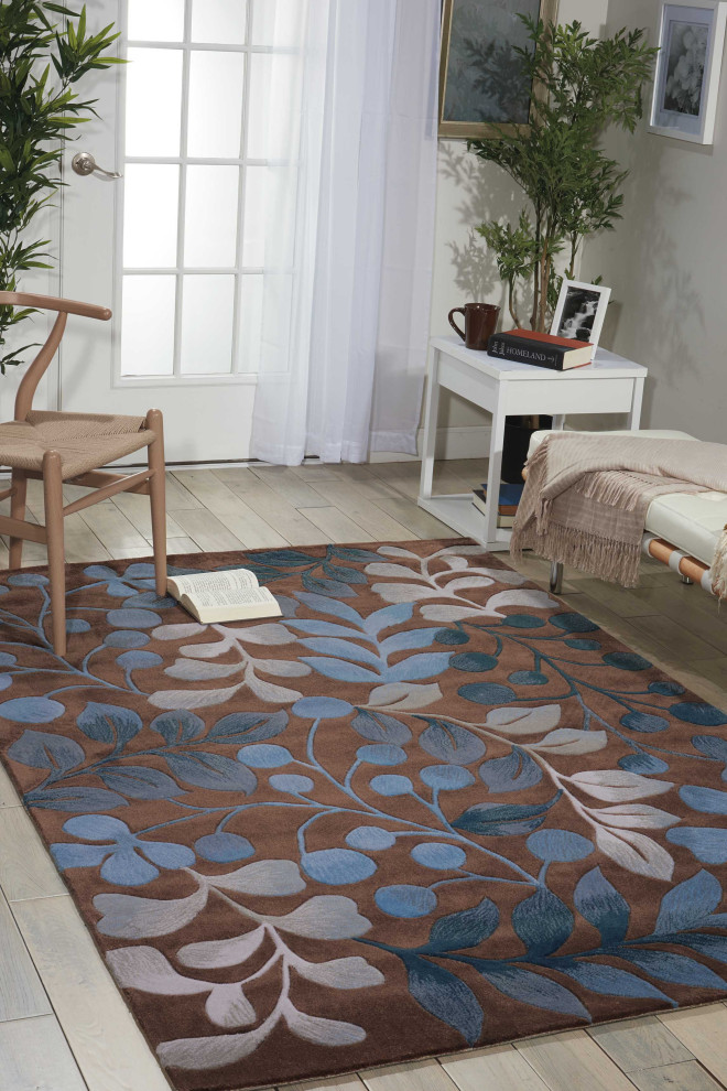 Nourison Contour Mocha Area Rug in 8'L x10'6"W