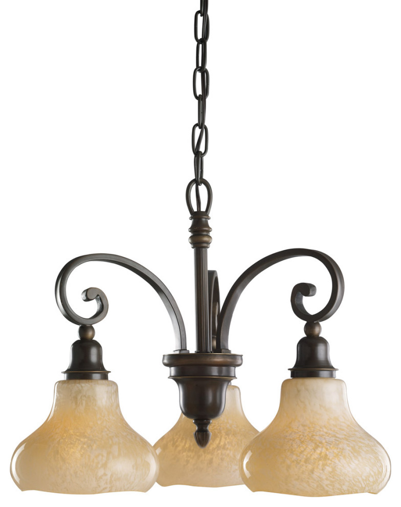 Kichler Lighting Elliston Oiled Bronze 3Light Chandelier Traditional