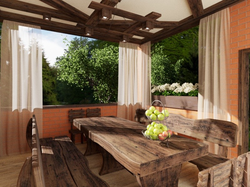 Беседка в загородном доме