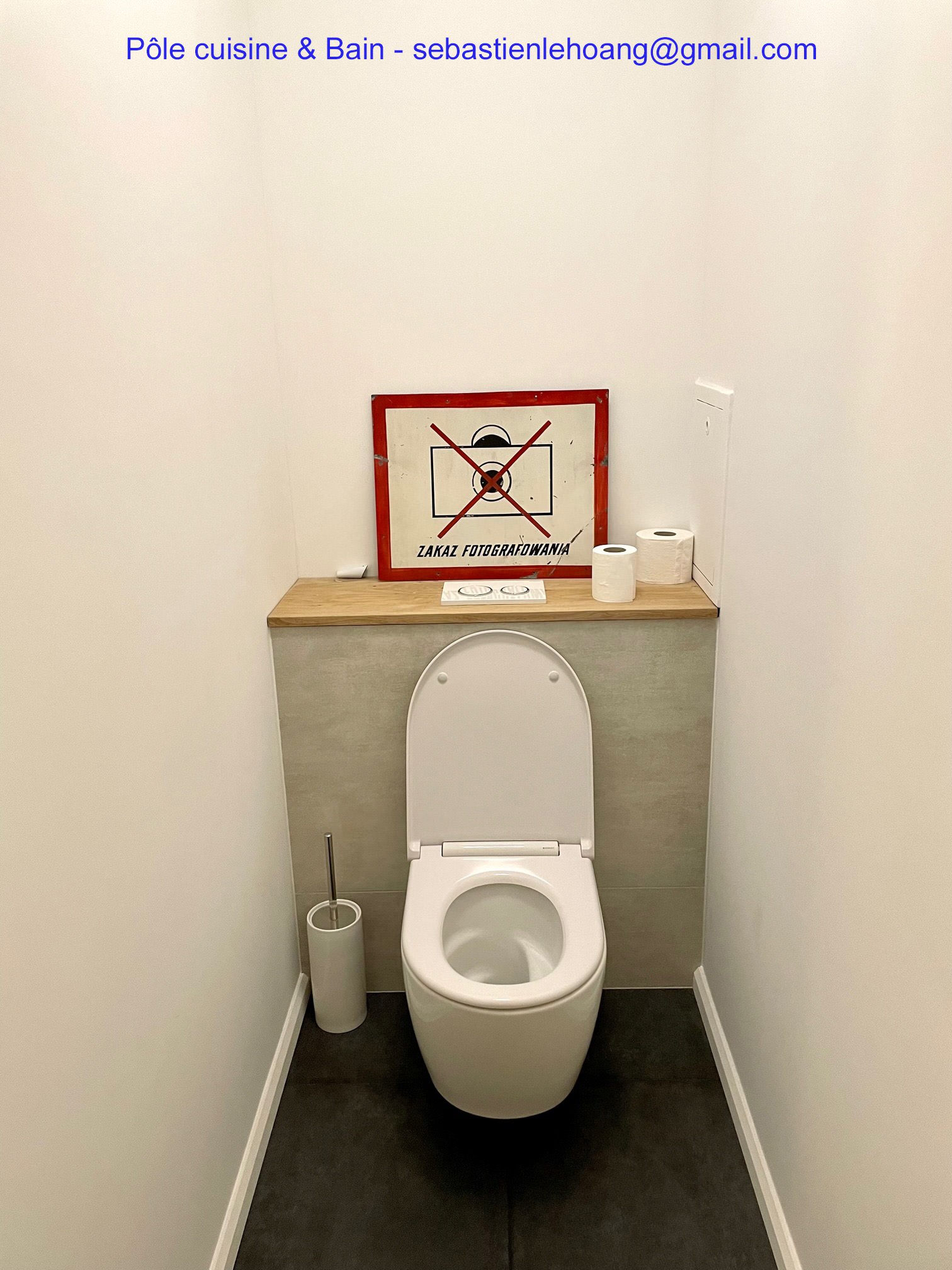 WC : rénovation WC standard de 2000 en WC suspendu de 2023