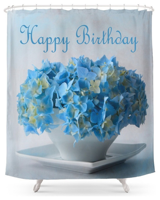 Hydrangea Shower Curtain Contemporary Shower Curtains By