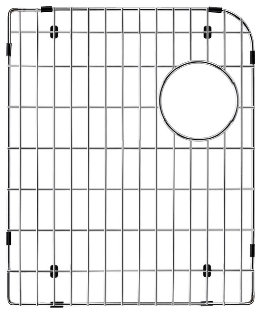 Transolid Stainless Steel Left Bowl Sink Grid, 16.5"x13.5"x1.5", 16.5
