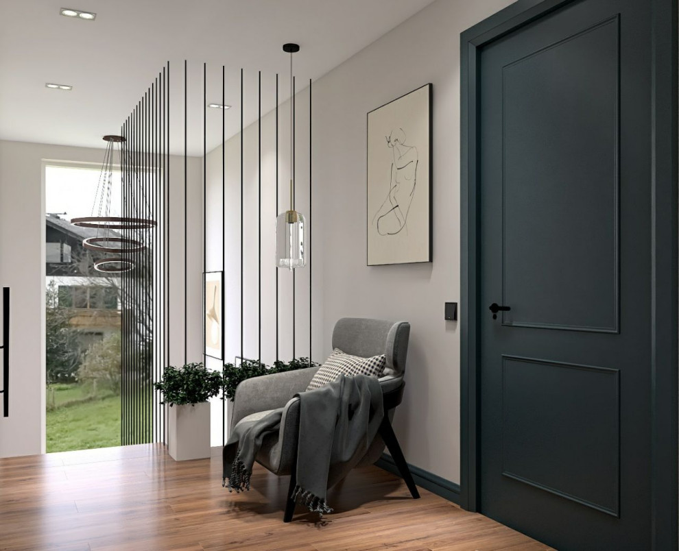 ЛЕСТНИЧНОЕ ПРОСТРАНСТВО В ЗАГОРОДНОМ КОТТЕДЖЕ