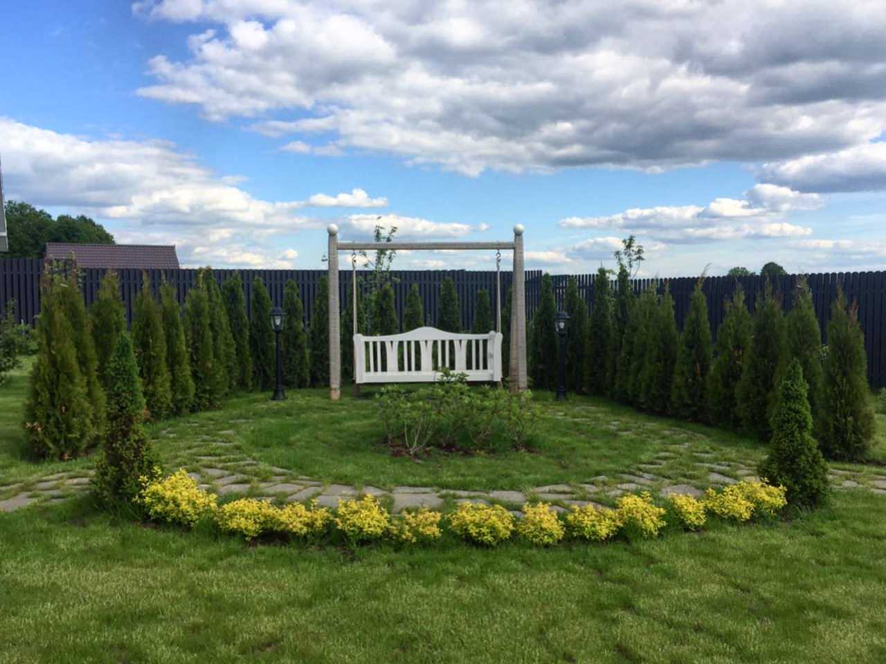 Ландшафтный дизайн сада в поселке "Олимп"