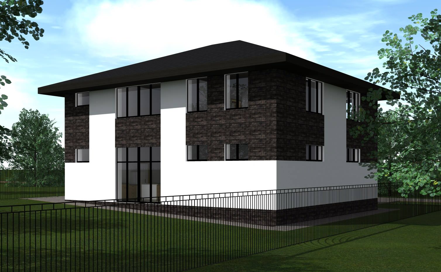 Проект дома из керамзитобетонного блока 270 м. кв.