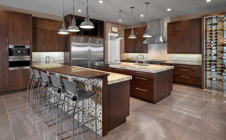 Mountain style kitchen photo in Calgary