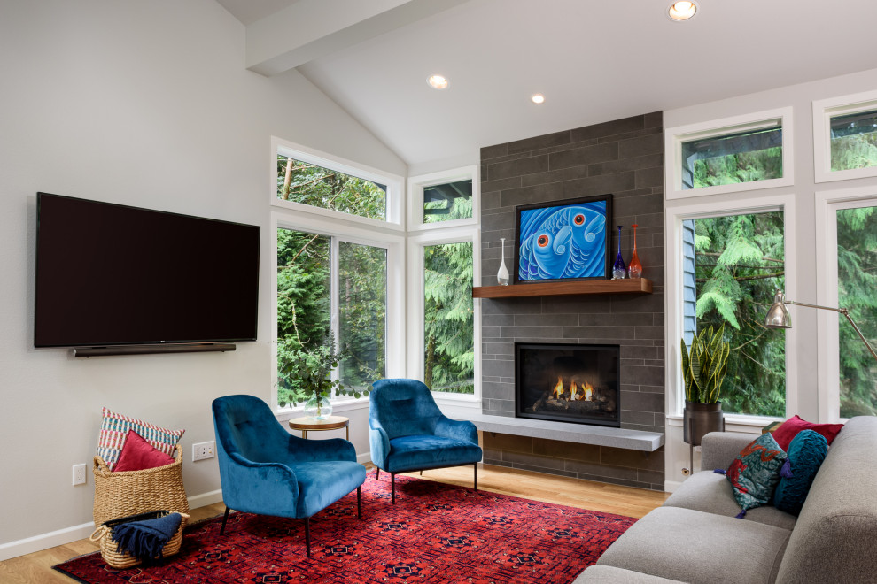 Redmond Contemporary Whole House Remodel - Transitional - Living Room ...