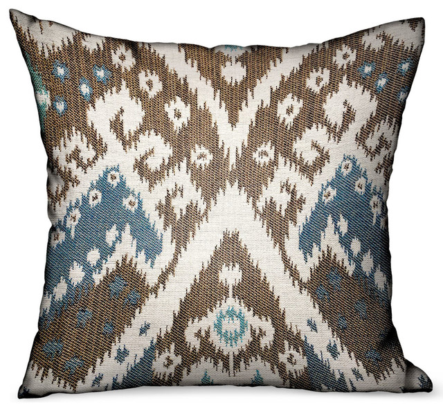 blue and brown outdoor cushions