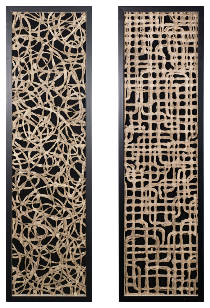 TY Canyon Handmade Paper Shadow Box Wall Decor (2 Piece Set