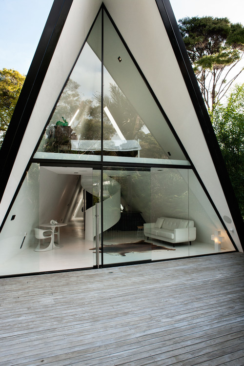 テントみたいに開放的 幾何学形の休暇用キャビン Houzz ハウズ テントみたいに開放的 幾何学形の休暇用キャビン Houzz ハウズ