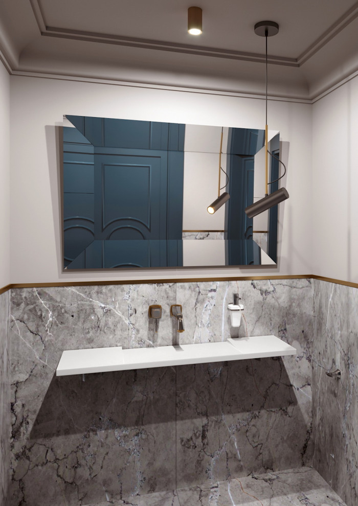 Гостиная с дровяным камином