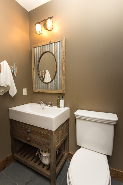 Lake Miltona Timberframe rustic-bathroom