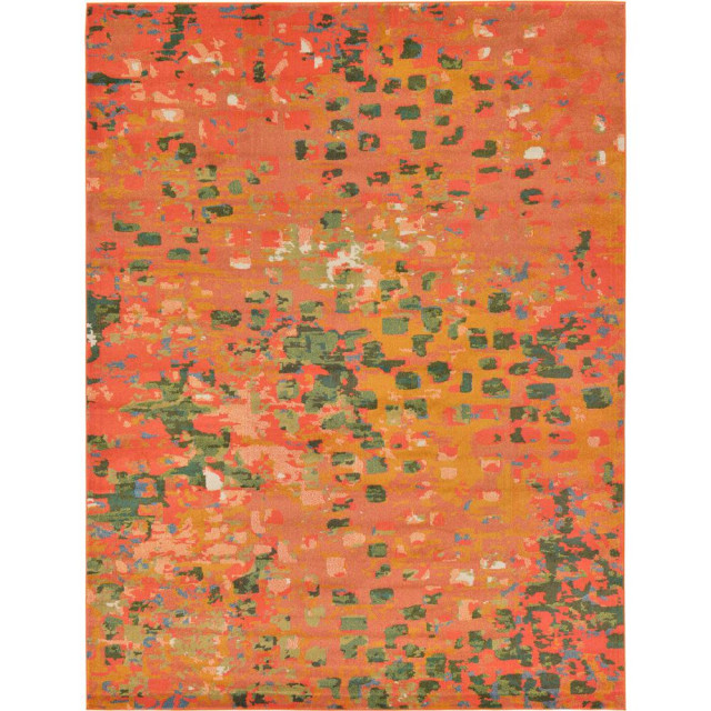 Unique Loom Ivy Jardin Rug, 9'x12' Contemporary Area Rugs by