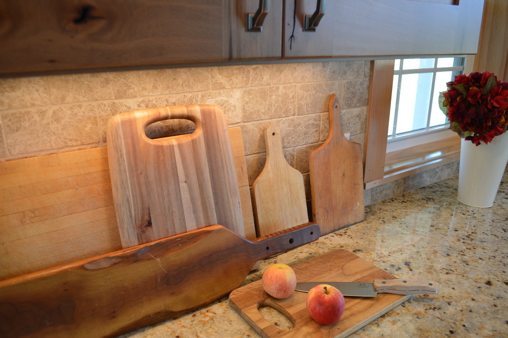 Inspiration for a rustic kitchen remodel in Charlotte