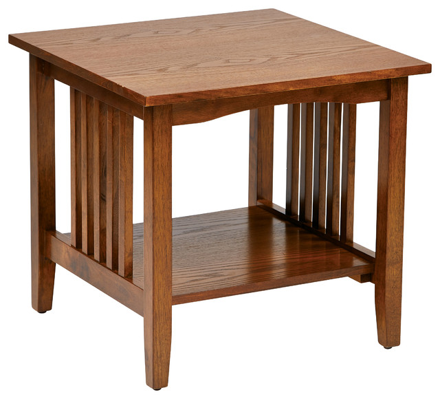 Sierra Mission End Table In Oak Finish Craftsman Side Tables And