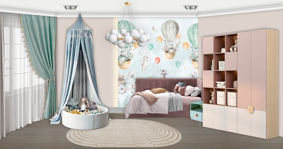 Проект детской комнаты для девочки