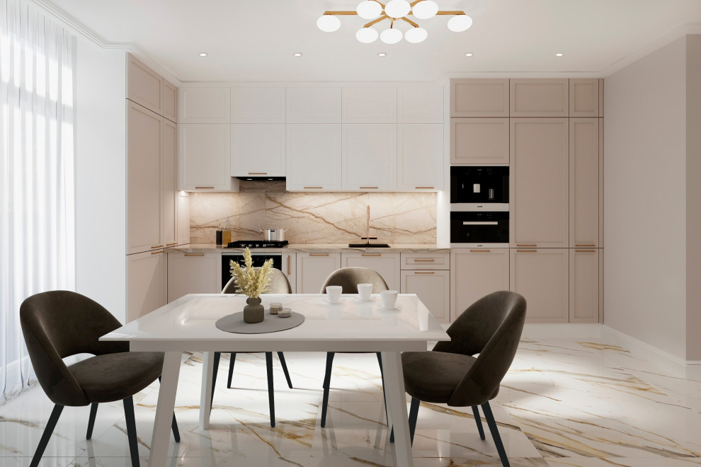 Светлая кухня на стадии реализации