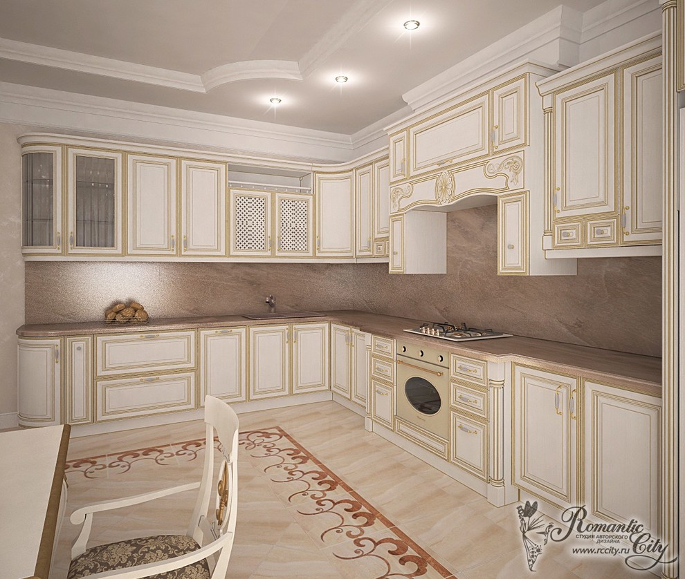 Дизайн дома в классическом стиле с нежной спальней