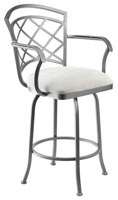 Houzz Counter Height Stools, Metal Swivel Bar Stools With Arms